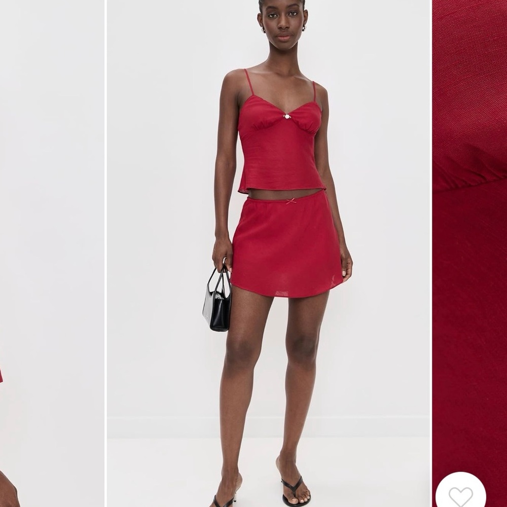 NIA red set. Top and Skirt included
